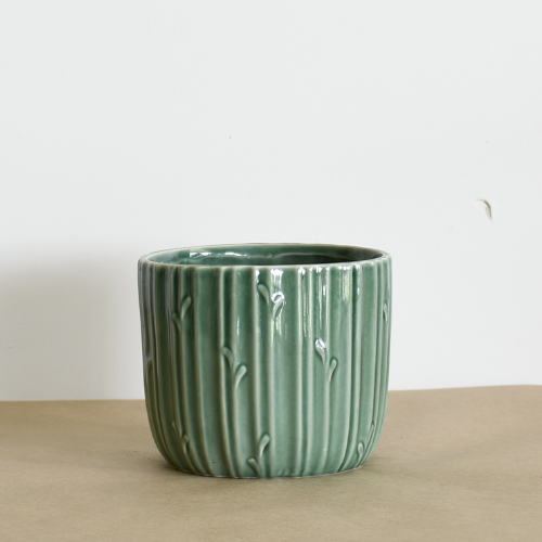 ceramic plant pots nz Organic Green Ceramic 14cm Pot – Indoor Plant Cover Pot NZ