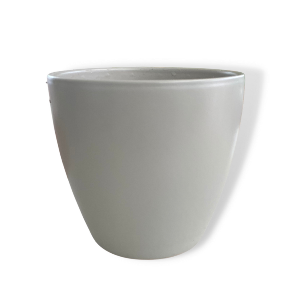 Ceramic Dove Gray 14 cm Cover Pot (includes Shipping)