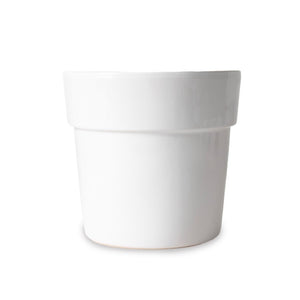 14cm Glossy White Cover Pot (includes Shipping)